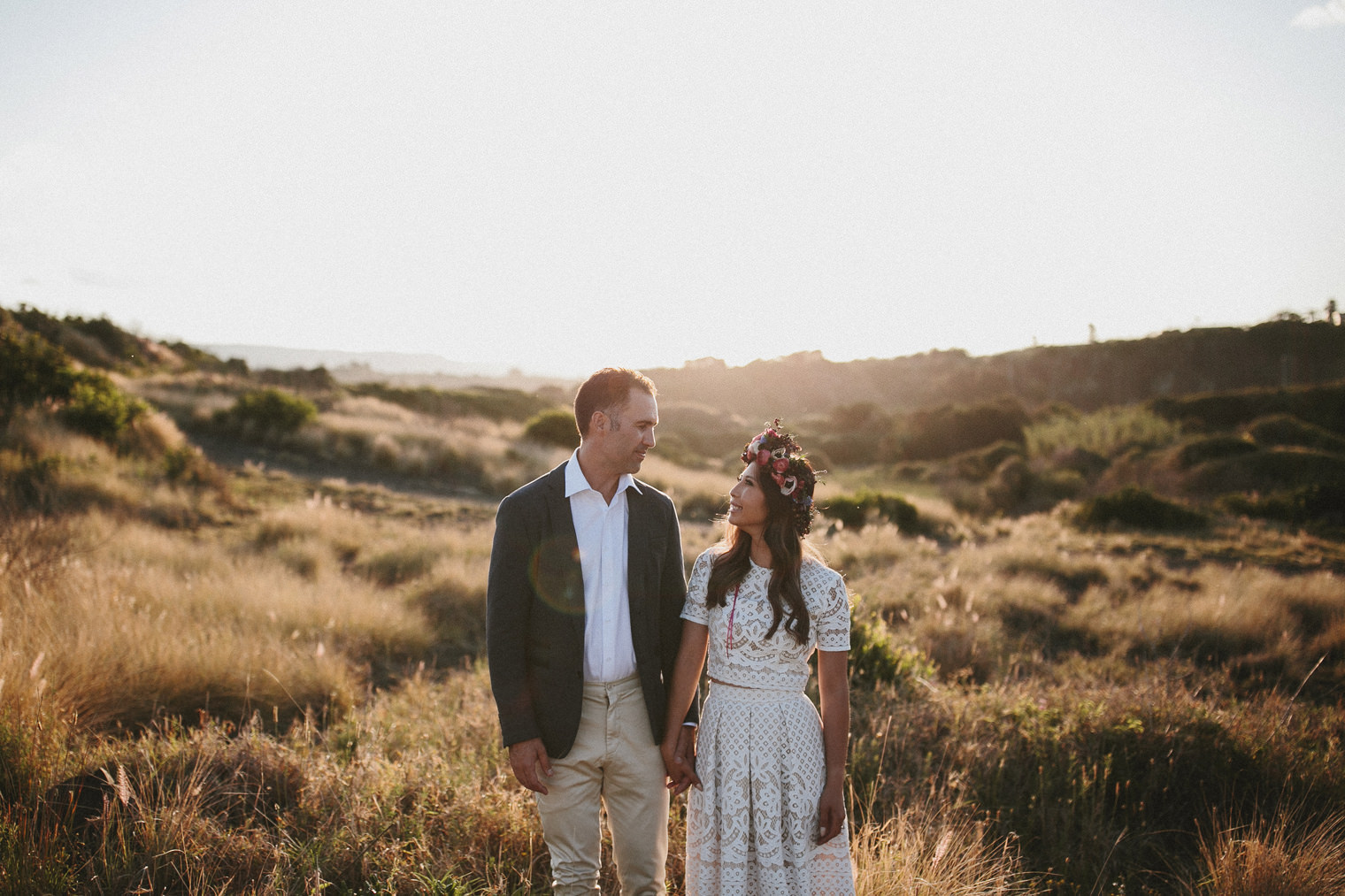 Cornwall Coastal Wedding at Sunset